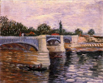 Die Seine mit dem Pont de la Grande Jette Vincent van Gogh Ölgemälde